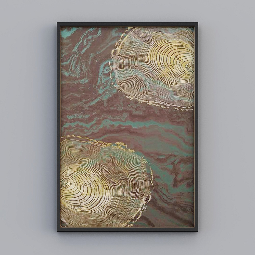 Elland hochend dekoratives Gemälde, Boutique-Stickerei, neue chinesische Dreidimensionale Stickerei, Baumrad, abstrakte Kunst, nordisches Wohnzimmer, Esszimmer, Schlafzimmer, Sofa, Kopfteil, modernes luxuriöses hängendes Gemälde