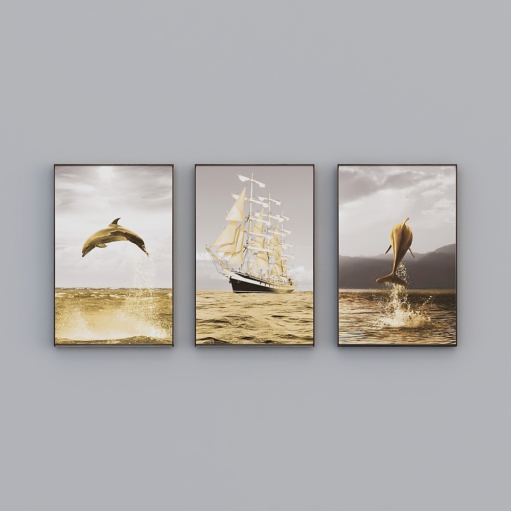 Ocean Symphony Triptych 3D model