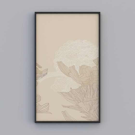 Floral Harmony Low-Poly Flower Illustration 3D model