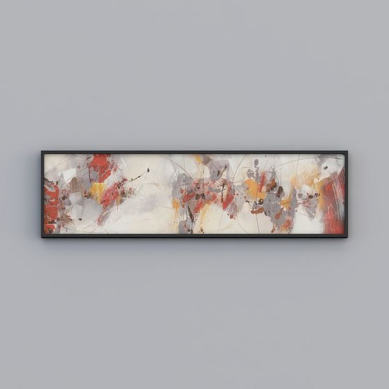 Vibrant Abstract Painting 3D model
