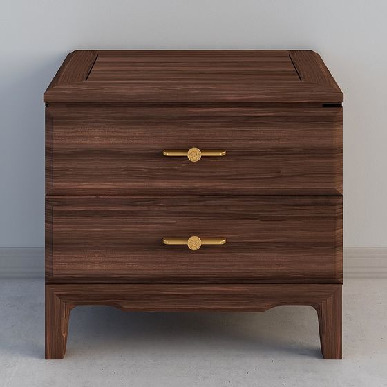 Elegant Low-Poly Nightstand 3D model