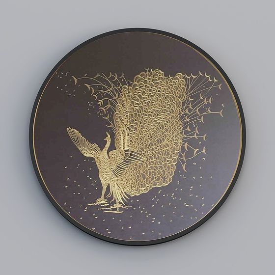 Peacock Dance Low-Polygon 3D Model