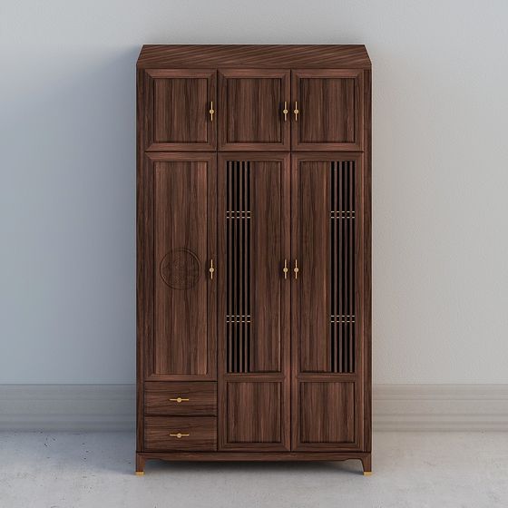 Vintage Elegance Wardrobe 3D model for Modern Spaces