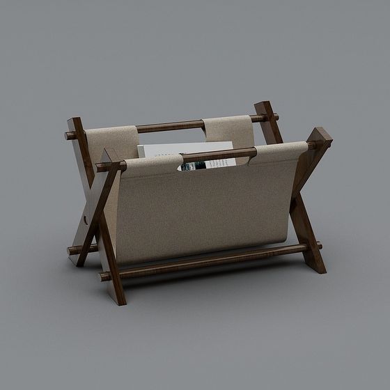 Elegant Magazine Rack 3D model for Modern Interiors