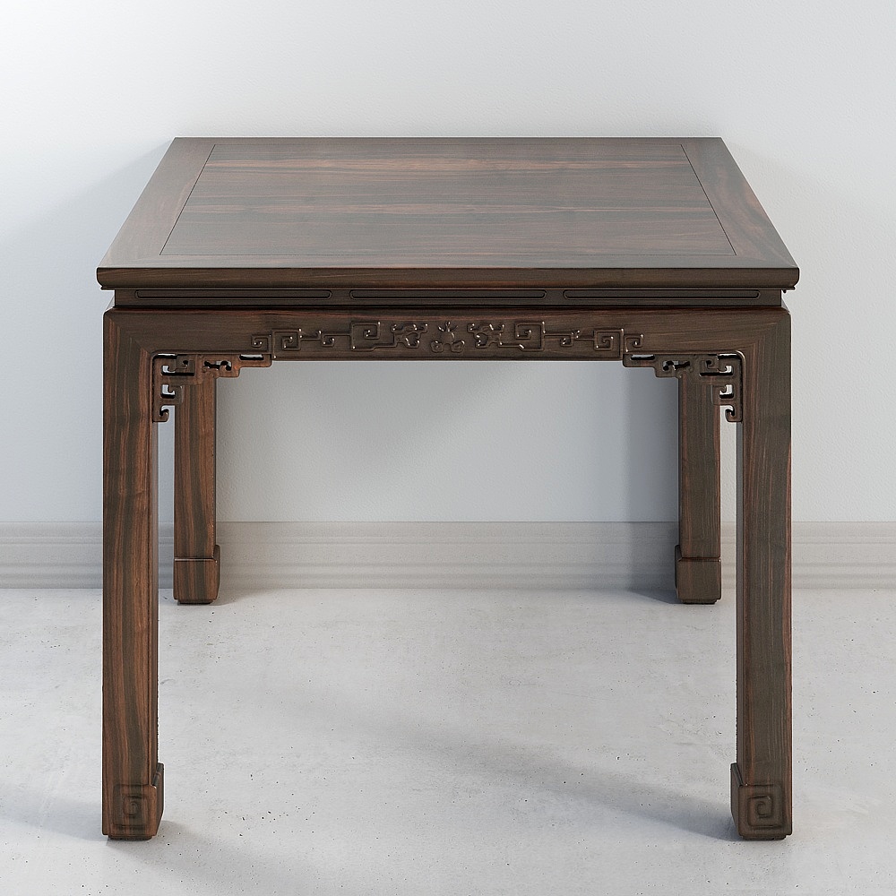 Elegant Chinese Square Table 3D model