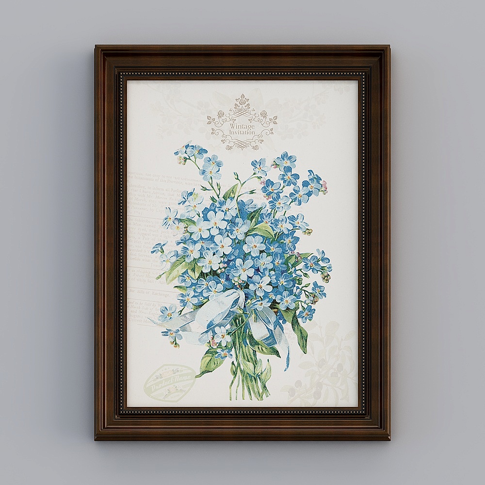 Kisai Europe and the United States Xuanguan Retro Brown 61.6x81.6 cm American Flower emhxd-e-3-11