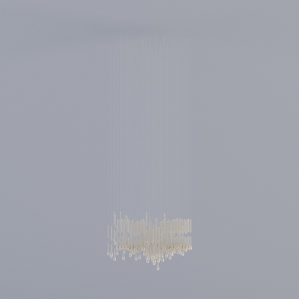 Crystal Rain Chandelier 3D model