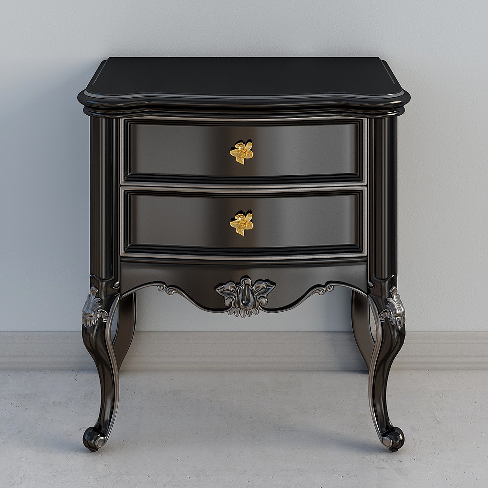 7606 Nachttisch - Ebenholz