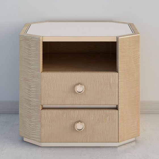 Stylish Low-Poly Nightstand 3D model for Creative Spaces