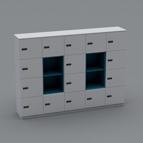 Modern Minimalist Storage Cabinet 3D model