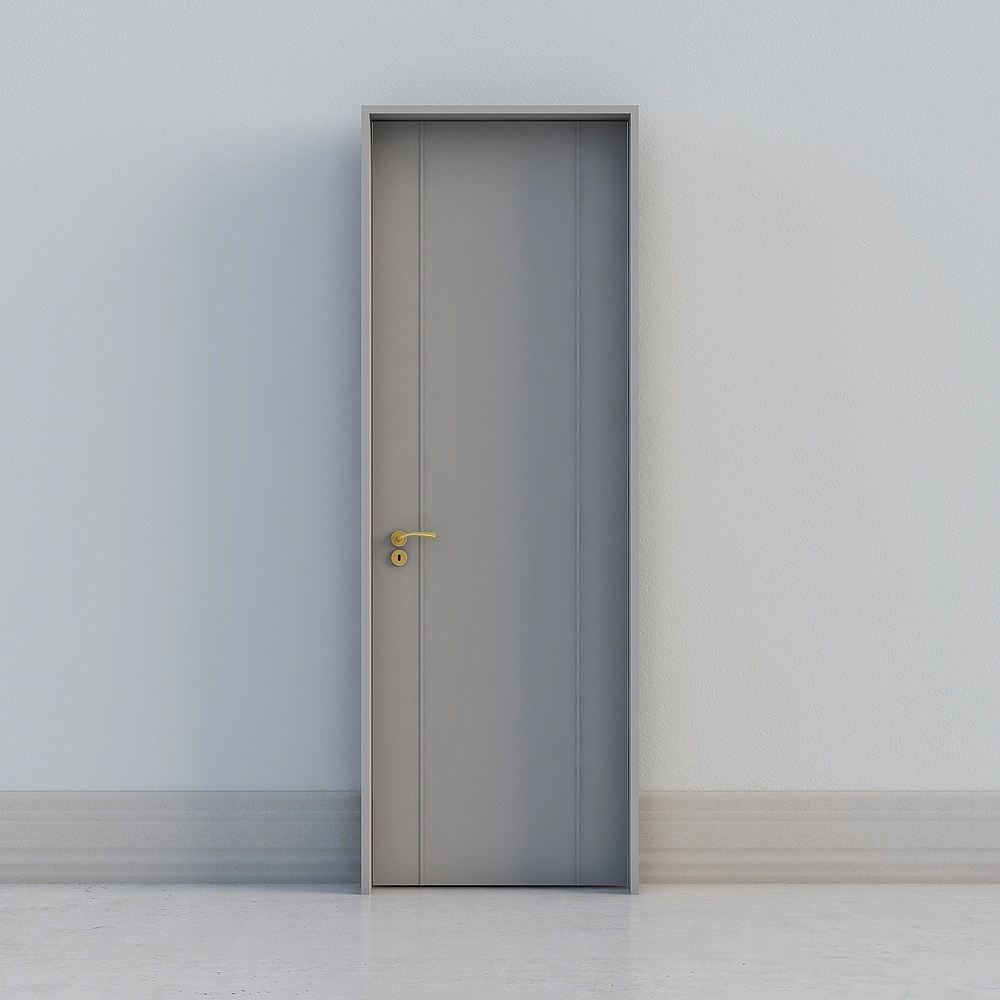 minimal grey door