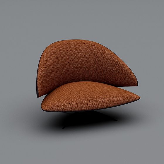Streamlined Sofa 3D model for Modern Interiors