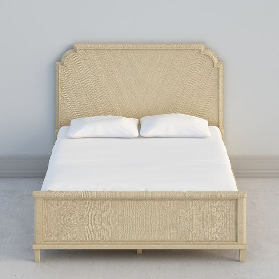 Elegant Retreat Bed 3D model