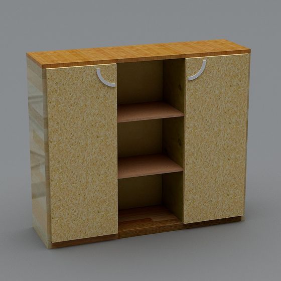 Elegant Storage Cabinet 3D model for Contemporary Spaces