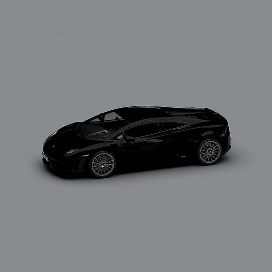 High-Detail Black Lamborghini 3D model