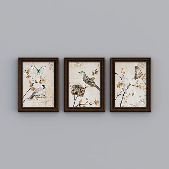 Elegant Bird Art 3D Model – Nature's Harmony