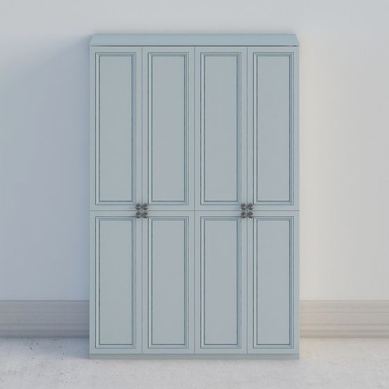 Classic Wardrobe 3D model - Elegant Low-Poly Design