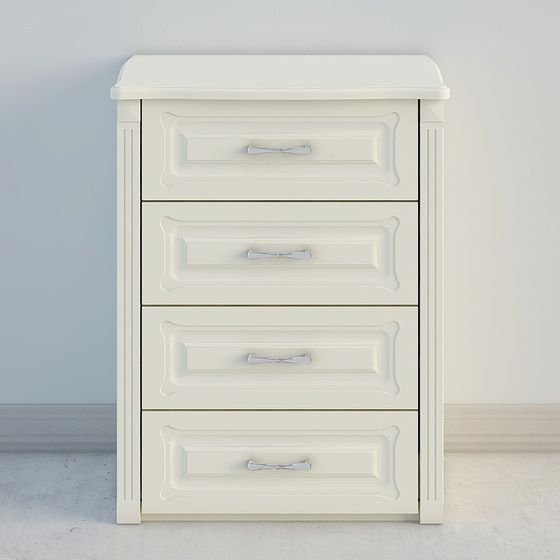 Muebles europeos Jane O Serie de moda de Milán armario de cubo de cuatro puertas S02D4 blanco perla 800 x 450 x 951mm