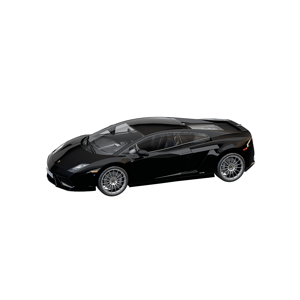 Black Lamborghini 3D Model – Low-Poly High-Detail