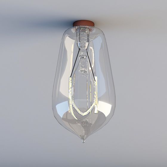 Stylish Low-Poly Light Bulb 3D model