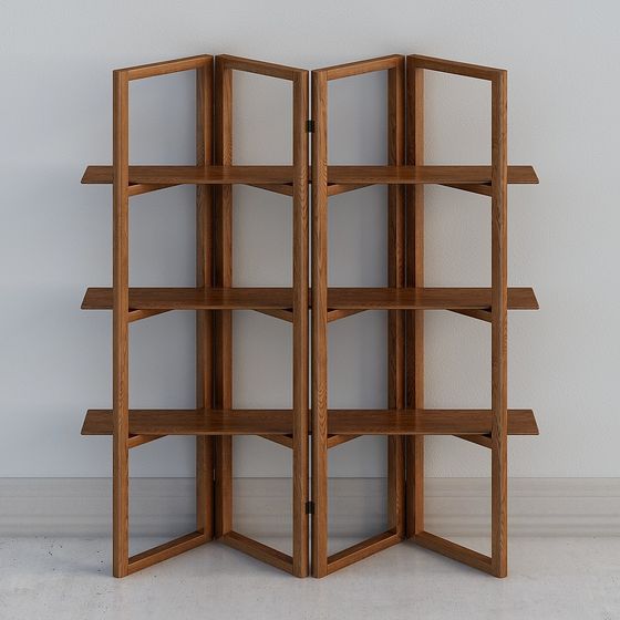 Elegant Foldable Bookshelf 3D model for Creative Use