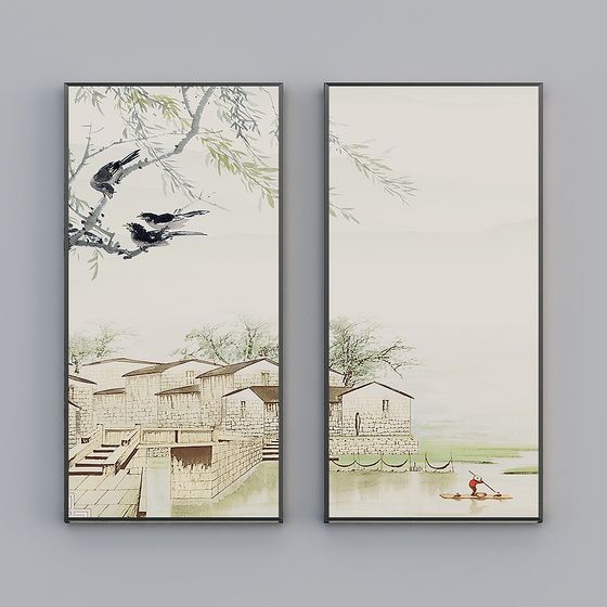 Water Ink Jiangnan 3D model