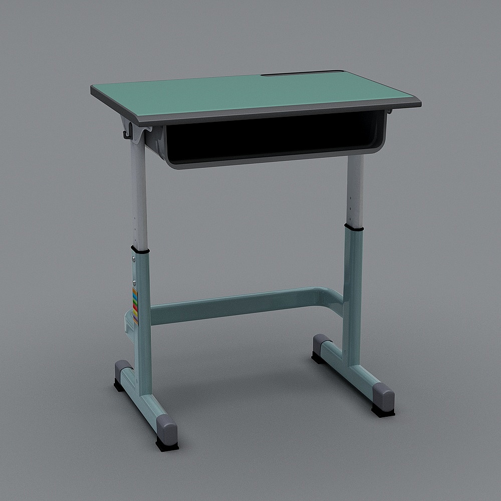 Stylish Minimalist Desk 3D Model for Learning Spaces