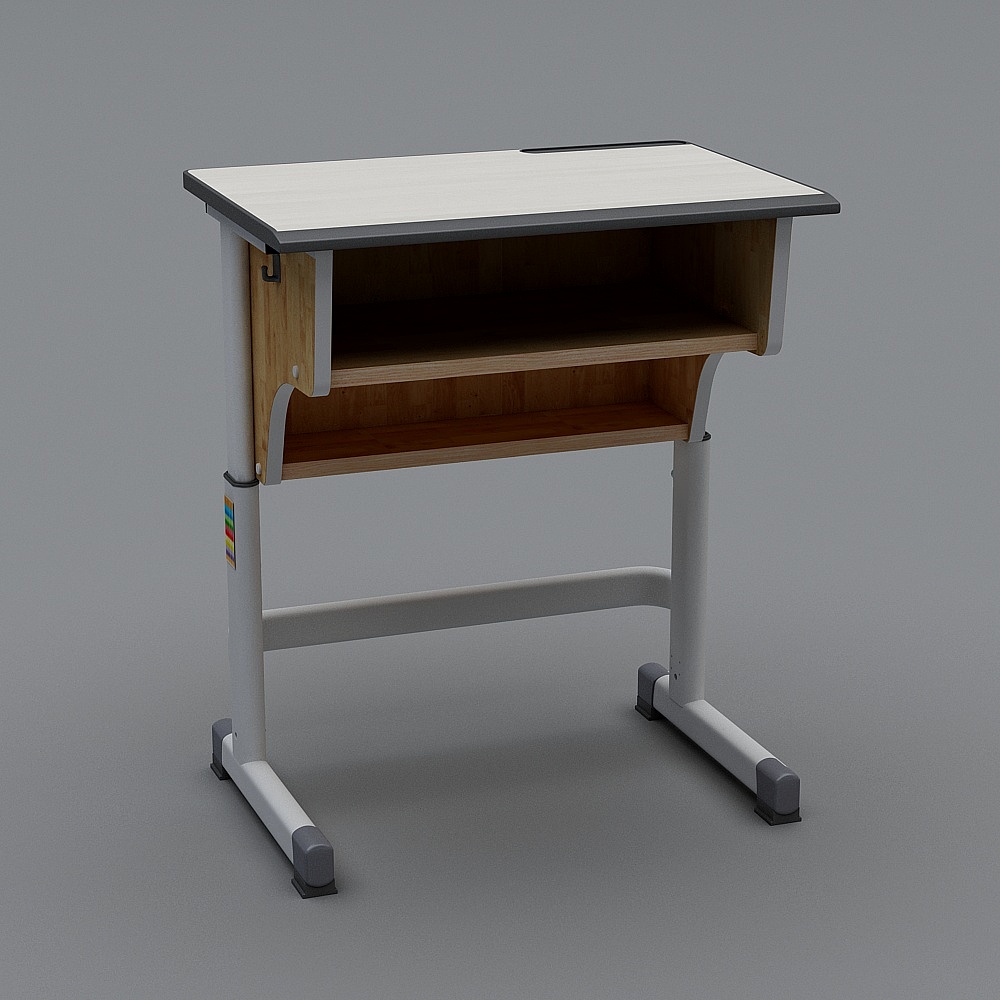 Minimalist Desk 3D model for Modern Learning Spaces
