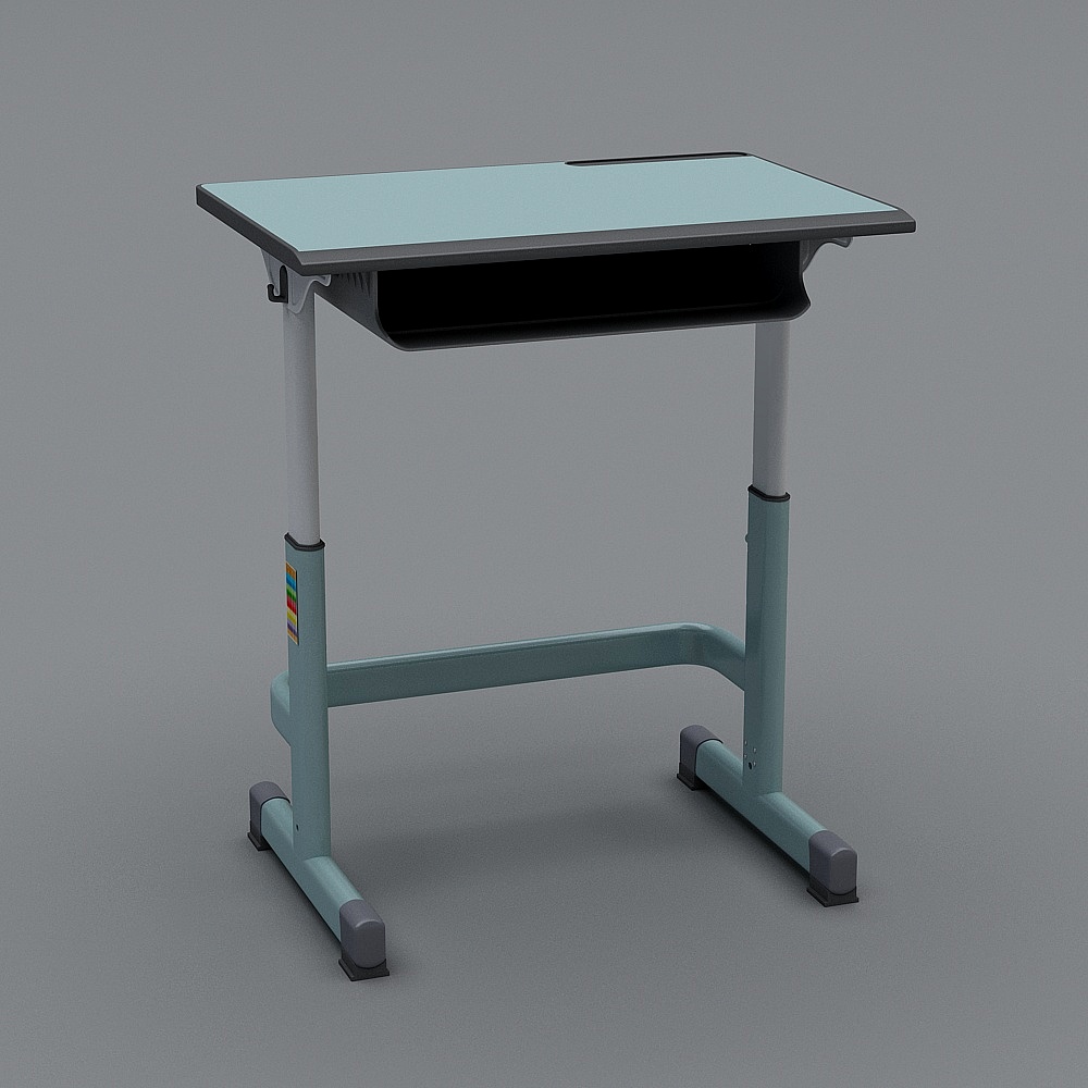 Stylish Low-Polygon Desk 3D model for Creative Spaces
