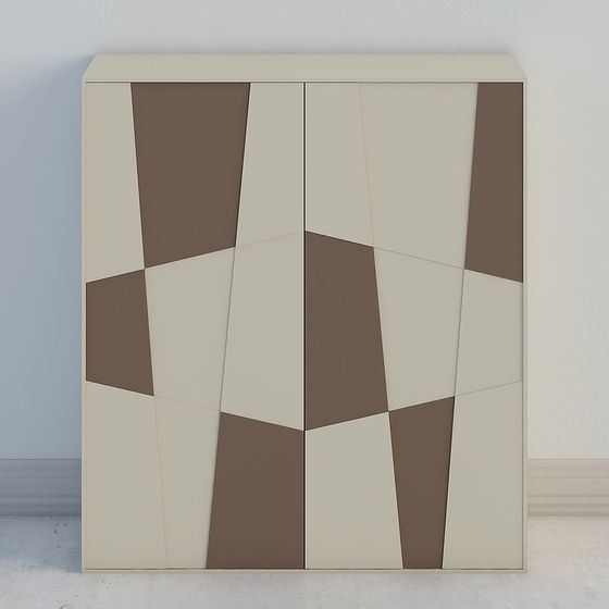 Abstract Geometric Cabinet 3D model for Modern Spaces