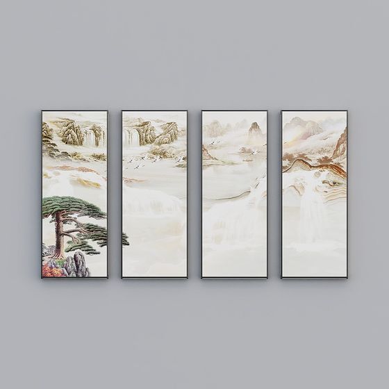 Ink Wash Landscape 3D model for Creative Projects