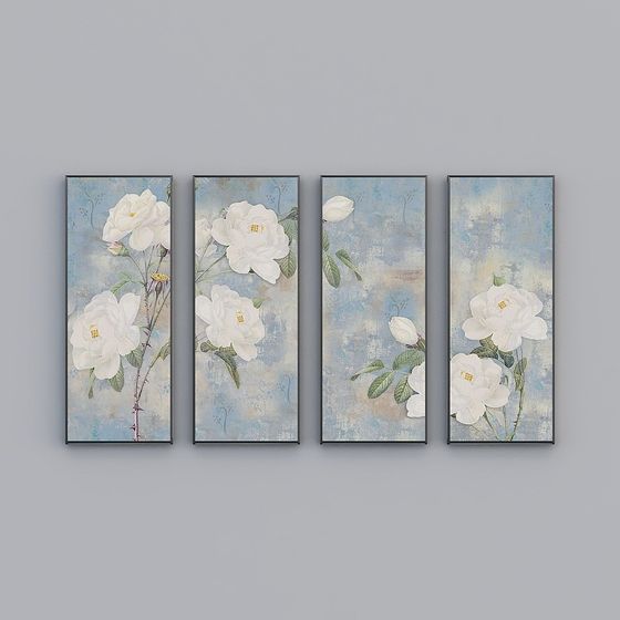 Floral Language 3D Model - Low Poly High Detail Art