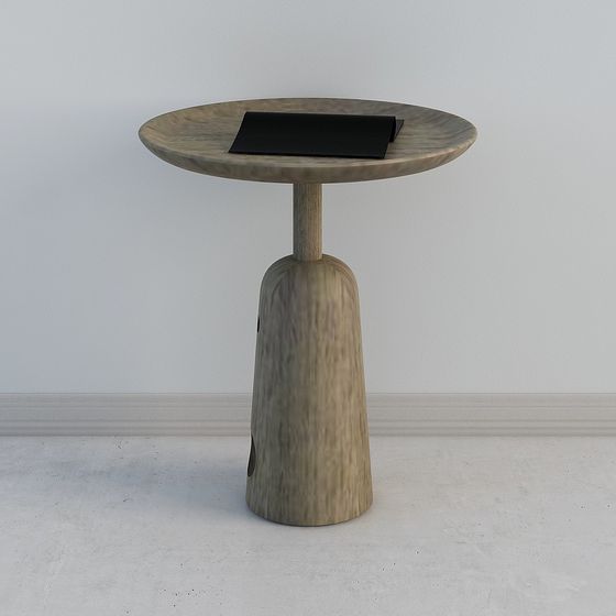 Low-Poly Round Table 3D model