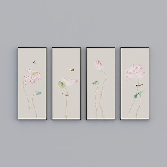 Lotus Pond Four Seasons 3D Models