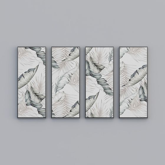 Tropical Style Diptych 3D Model