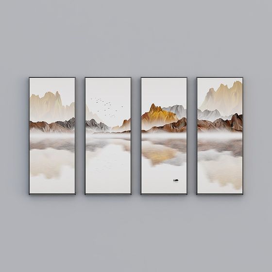 Dreamy Low-Poly 3D Model Paintings 3D model