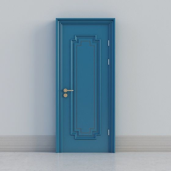 Vintage Blue Door 3D model