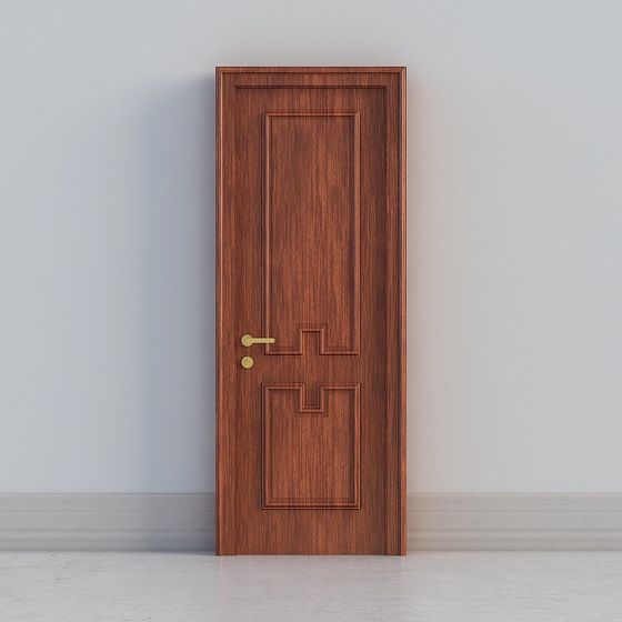Elegant Wooden Door 3D model for Modern Designs