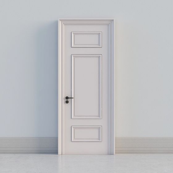 Classic White Door 3D model