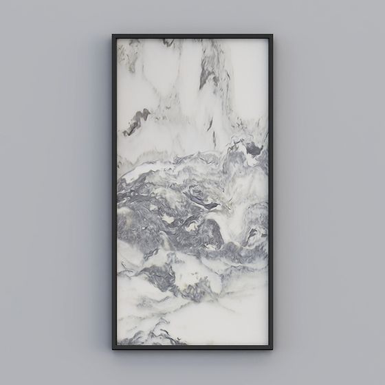 Stylish Abstract Marble Artwork 3D model
