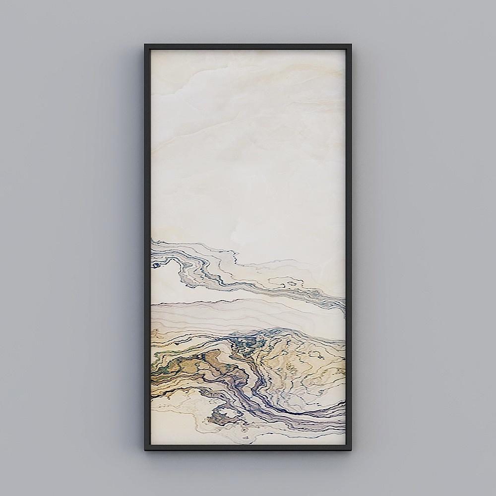 Elland decorated painting new Chinese atmospheric landscape simple marble-print living room ink bedroom sofa bed head oil painting frame single-sided a landscape modern light luxury hanging painting N327-2