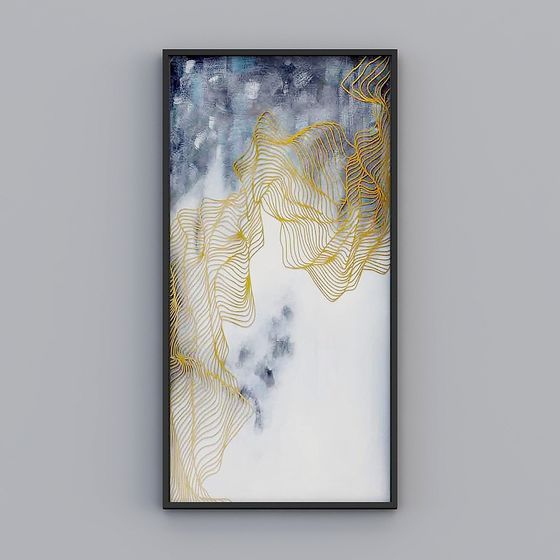 Abstract Line Art 3D Model with Modern Design