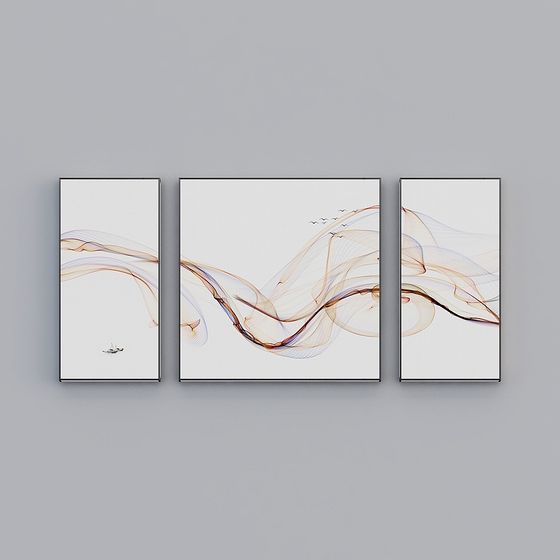 Wind Melody Abstract 3D Model Art