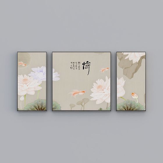 Elegant Lotus Pond 3D Model