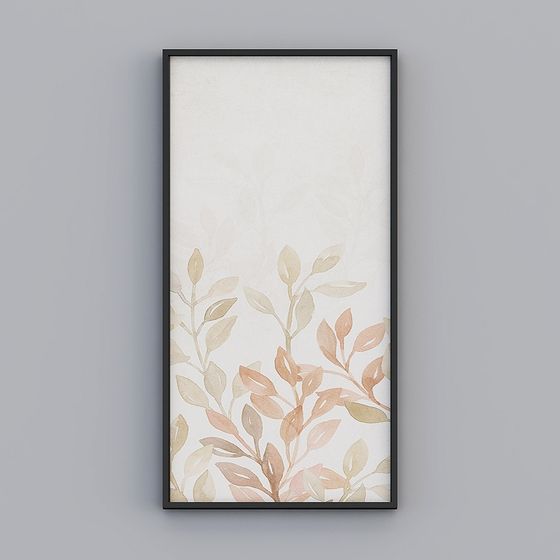 Autumn Leaves Wall Art 3D model