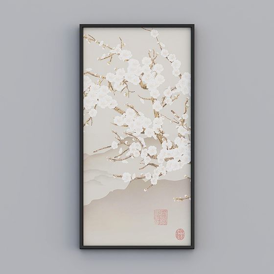 Snow Plum Blossom 3D model for Winter Aesthetics