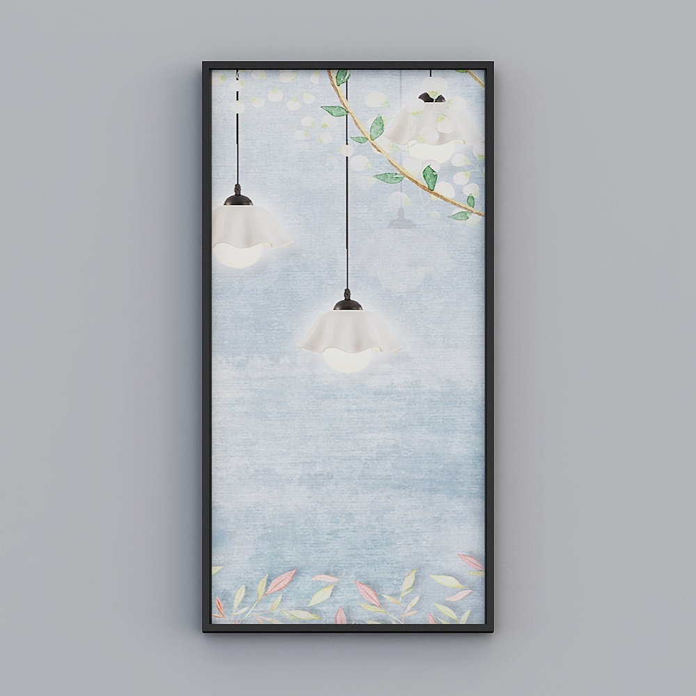 Tranquil Low-Poly 3D Model with Modern Aesthetics