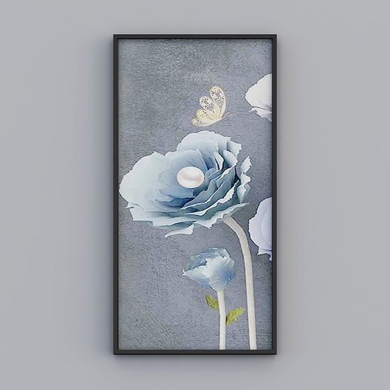 Elland trang trí bức tranh màu xám tươi mới cho phòng khách phòng ngủ của Trung Quốc khung giường một bức tranh treo sang trọng thanh lịch hiện đại Bắc Âu J193-1