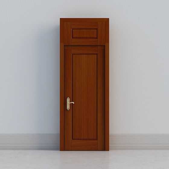 Elegant Wooden Door 3D model