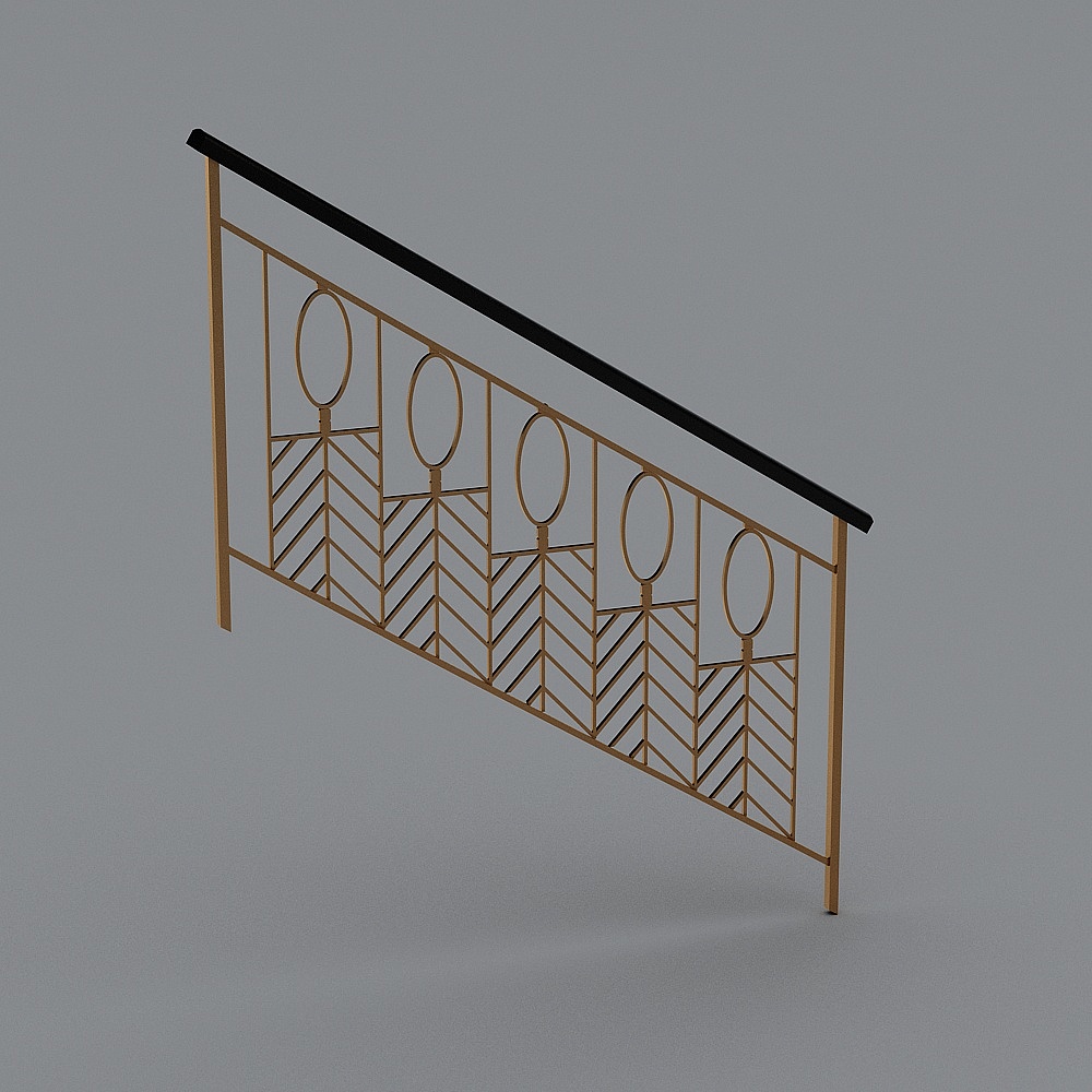 Modern metal stair handrails are separated-2